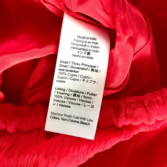 J. Crew Red Sheer Skirt with Slip - Picture 4 of 4